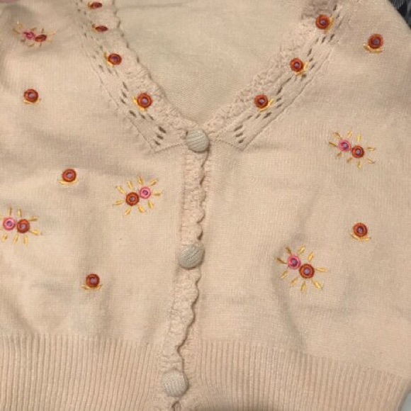 Floral Embroidered Button Up Cardigan - Picture 6 of 6